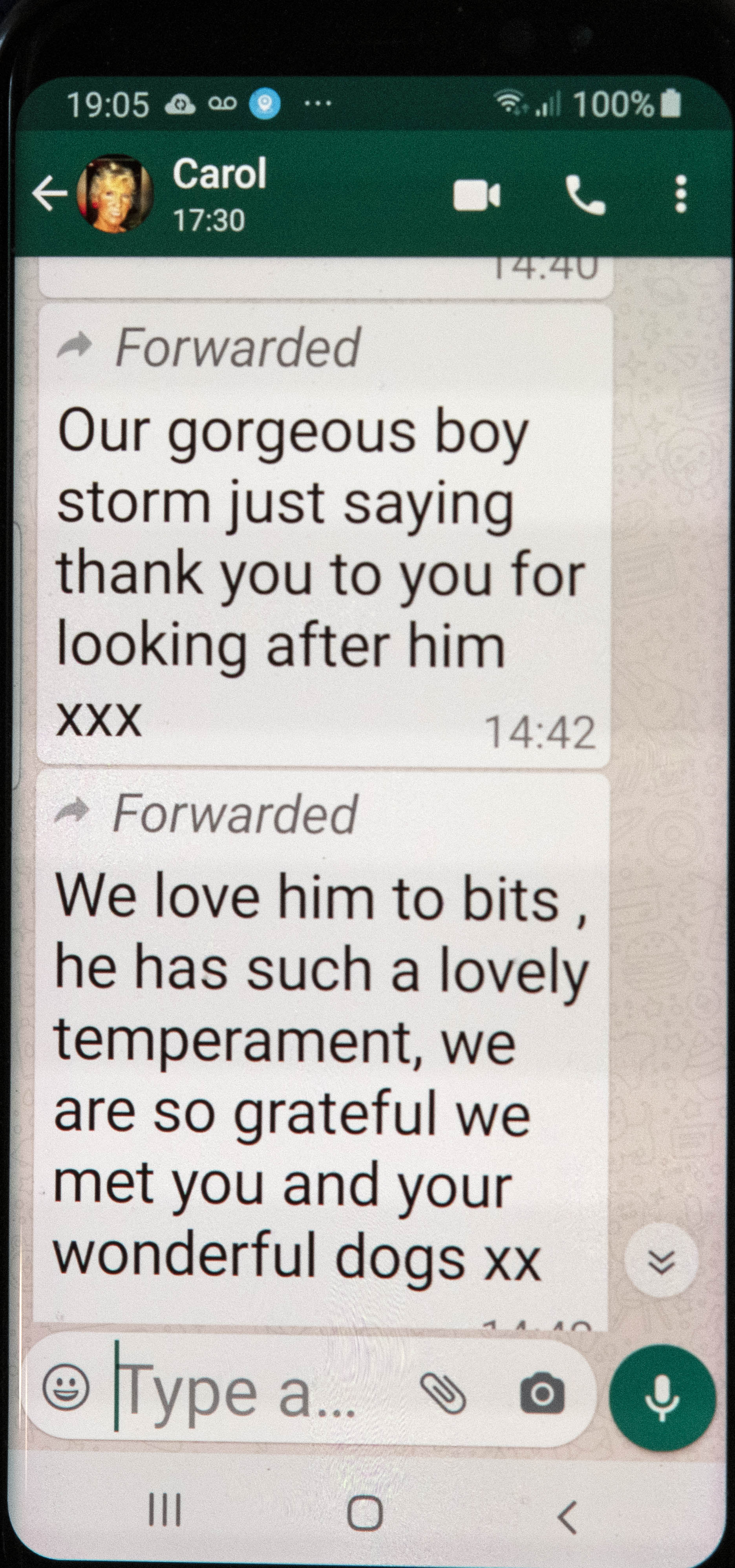 Messag e from Customer 2